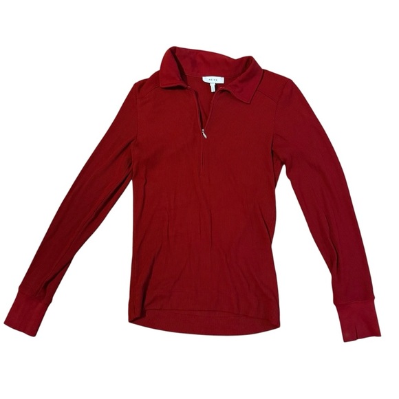 Reiss Milina Rib Half Zip Top Size XS - Picture 2 of 4